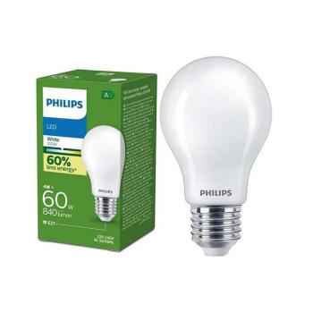 Philips ULTRAEFFICIENT A60 LED izzó, E27, 4 W, 230 V, 3000 K (meleg fehér) 8720169250413