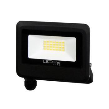 PHOTON LED reflektor, 120°, IP65, 20 W, természetes fehér, fekete, 3 év garancia, 20W, 4000K, 2000lm, CRI≥80, LED line, LL-203518 kép