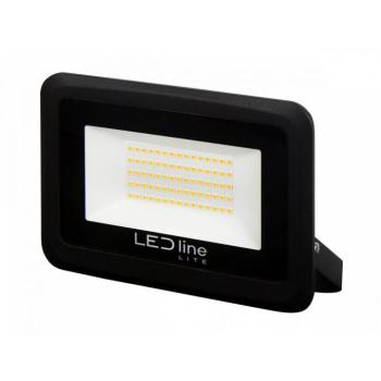 PHOTON LED reflektor, 120°, IP65, 50 W, természetes fehér, fekete, 3 év garancia, 50W, 4000K, 5000lm, CRI≥80, LED line, LL-203549 kép