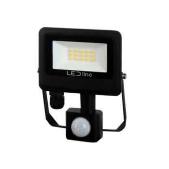 PHOTON reflektor mozgásérzékelővel, 120°, IP65, 10 W, természetes fehér, fekete, 3 év garancia, 10W, 4000K, 1000lm, CRI≥80, LED line, LL-203501 kép