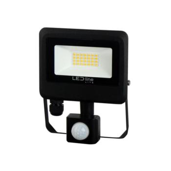 PHOTON reflektor mozgásérzékelővel, 120°, IP65, 20 W, természetes fehér, fekete, 3 év garancia, 20W, 4000K, 2000lm, CRI≥80, LED line, LL-203488 kép