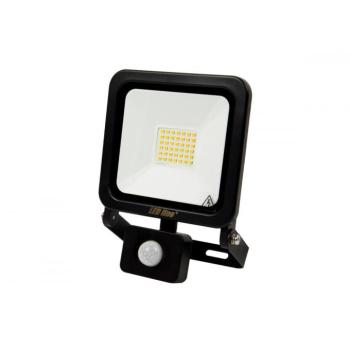PHOTON reflektor mozgásérzékelővel, 120°, IP65, 30 W, hideg fehér, fekete, 3 év garancia, 30W, 6000K, 2400lm, CRI≥80, LED line, LL-477019 kép