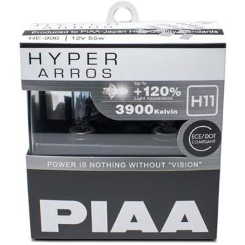 PIAA Hyper Arros 3900K H11 - 120 százalékkal fényesebb, világosabb fényhatás kép