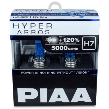 PIAA Hyper Arros 5000K H7 + 120% ragyogó fehér fény, 5000K színhőmérséklet, 2 db kép