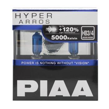PIAA Hyper Arros 5000K HB3/HB4, +120% ragyogó fehér fény, 5000K színhőmérséklet, 2 db kép