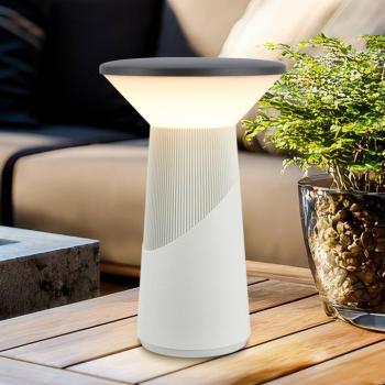 Pilia LED tölthető asztali lámpa, antracit/világosszürke, magasság 24 cm, IP44