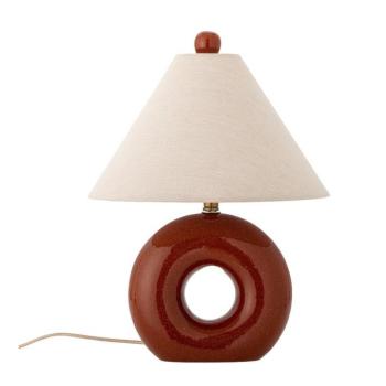 Piros-krémszínű kerámia asztali lámpa textil búrával (magasság 42 cm) Panja – Bloomingville kép