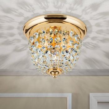 Plafond mennyezeti lámpa, arany/átlátszó, Ø 26 cm kép