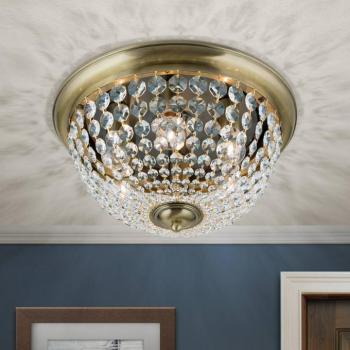 Plafond mennyezeti lámpa, patina/átlátszó, Ø 47 cm kép