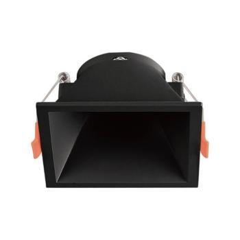 PLASY-S GU10 Φ83x83mm fekete 220V szögletes fix spot lámpatest 2027000 VITO kép