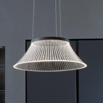 Plissé LED függő lámpa, ernyő lézer gravírozott kép