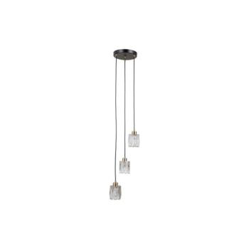PND-40813-3R-BK-HBR - Kábeles csillár TORNO 3xE14/40W/230V fekete/arany PND-40813-3R-BK-HBR kép