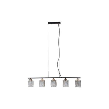 PND-40814-5-BK-HBR - Kábelre szerelt függőlámpa SIMONA 5xE14/40W/230V fekete/arany PND-40814-5-BK-HBR