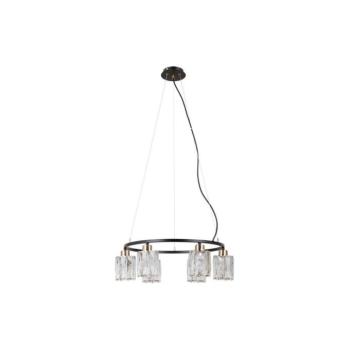 PND-40814-6-BK-HBR - SIMONA kábeles csillár 6xE14/40W/230V fekete/arany PND-40814-6-BK-HBR kép