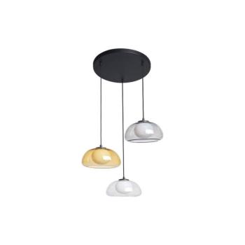 PND-54637-3-BK-SG - AINALE kötéllel függesztett csillár, 3x G9/7W/230V, fekete/tiszta/bézs/szürke PND-54637-3-BK-SG