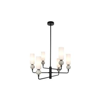 PND-95331-6-BK - Rúdon függő SANTOS csillár 6xG9/40W/230V fekete PND-95331-6-BK kép