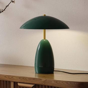 Poppy LED asztali lámpa, zöld, magasság 35 cm, fém, dimmelhető kép