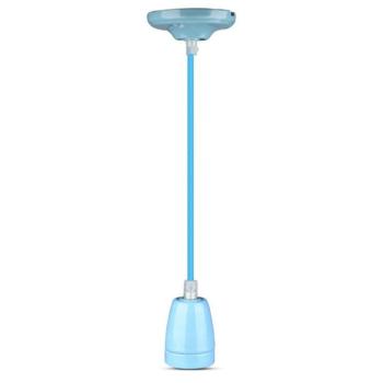 Porcelán lámpa függeszték, E27, kék, V-TAC, 3806 kép