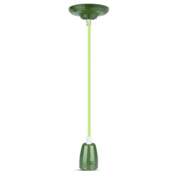 Porcelán lámpa függeszték, E27, zöld, V-TAC, 3805 kép