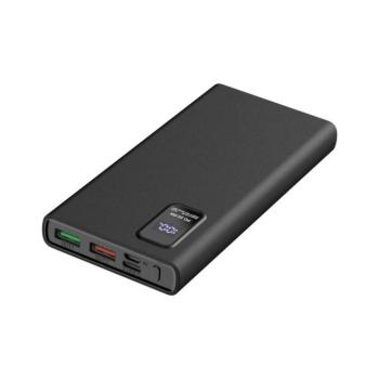 Power Bank LED kijelzővel Power Delivery 10000 mAh 3,7V fekete PMPB10WQC726B kép