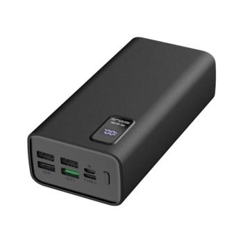 Power Bank LED kijelzővel Power Delivery 30000 mAh 3,7V fekete PMPB30WQC728B kép