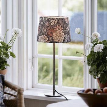 PR Home BASE DAHLIA asztali lámpa, barna, magasság 58 cm, szövet kép