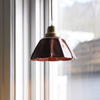 PR Home Ester lógó lámpa, terrakotta, Ø 17 cm, vas csatlakozó kép