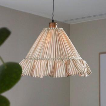 PR Home Estrid lógó lámpa, bézs, szövet, Ø 40 cm, E27 kép