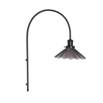 PR Home fali lámpa August, fekete, hullámos üveg, Ø 25 cm kép