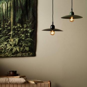 PR Home függesztéklámpa Como, fekete, Ø 28 cm, fém, dugalj kép