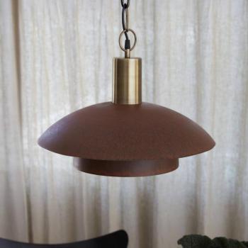 PR Home függőlámpa Bolton, Ø 45 cm, rozsdaszínű, fém kép