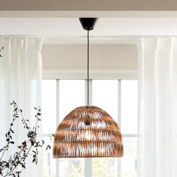 PR Home Lace lógó világítás, rattan árnyék, Ø 46 cm kép