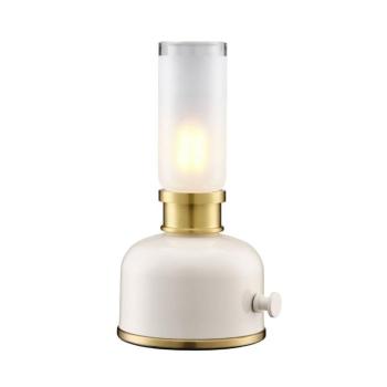 PR Home LED-es újratölthető asztali lámpa Frida, bézs, magasság 22 cm kép