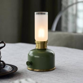PR Home LED-es újratölthető asztali lámpa Frida, zöld, magasság 22 cm