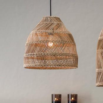 PR Home Maja kültéri függesztett lámpa, rattan, Ø 36 cm, dugasz, IP44 kép