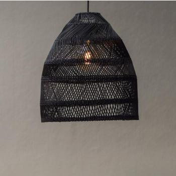 PR Home Maja lógó lámpa, rattan, fekete, Ø 45 cm kép