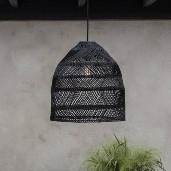 PR Home Maja lógó lámpa, rattan, fekete, Ø 53 cm kép