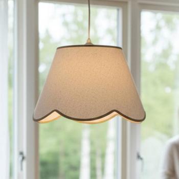 PR Home Nell lógó világítás, bézs, Ø 35 cm, E27, szövet kép