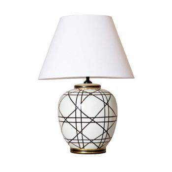 PR Home New York asztali világítás, fehér, magasság 60 cm, kerámia kép