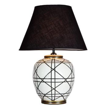 PR Home New York asztali világítás, fekete, magasság 60 cm, kerámia kép