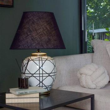 PR Home New York asztali világítás, fekete, magasság 63 cm, kerámia kép