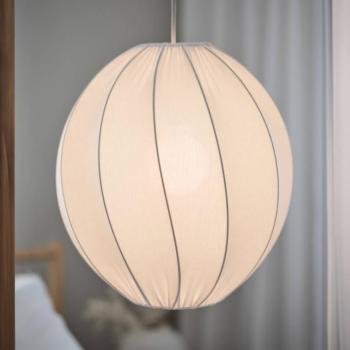 PR Home Olivia függőlámpa, textil árnyékoló, fehér, Ø 35 cm kép