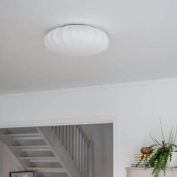 PR Home Plafond mennyezeti lámpa, vászon textil, Ø 42 cm, fehér kép