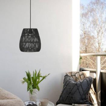 PR Home Saigon kültéri függőlámpa fekete Ø28cm kábel 2.5m kép