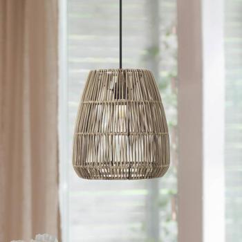 PR Home Saigon lógó világítás, rattanoptika, szürke, Ø 28 cm