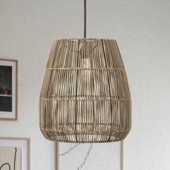 PR Home Saigon lógó világítás, rattanoptika, szürke, Ø 38 cm kép