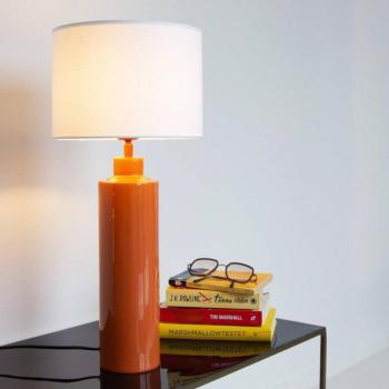 PR Home Solo asztali lámpa, narancssárga/fehér, magasság 65 cm kép