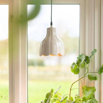PR Home Tulippa függőlámpa Ø 17 cm, bézs, dugós, dugós kép