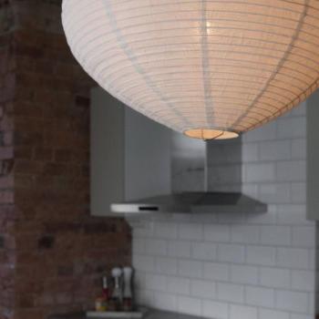PR Home Verona lógó világítás, fehér, Ø 55 cm, szövet, E27-LED kép