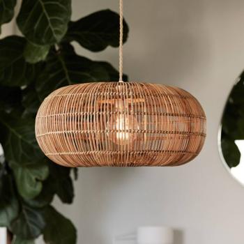 PR Home Zuri függeszték lámpa rattanból, Ø 51 cm kép